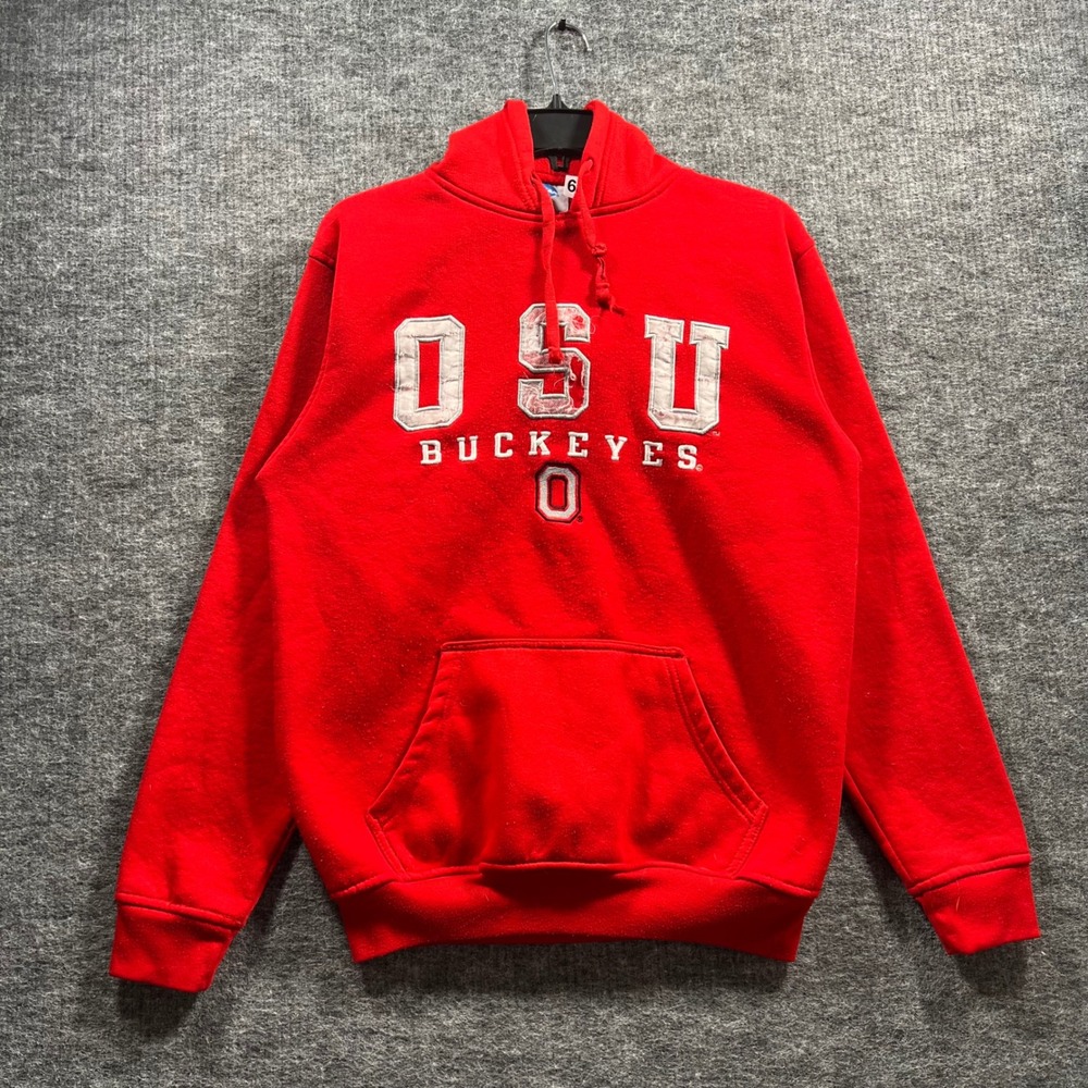 NCAA Ohio State Buckeyes OSU Hoodie Red Pullover Sweatshirt Mens Small